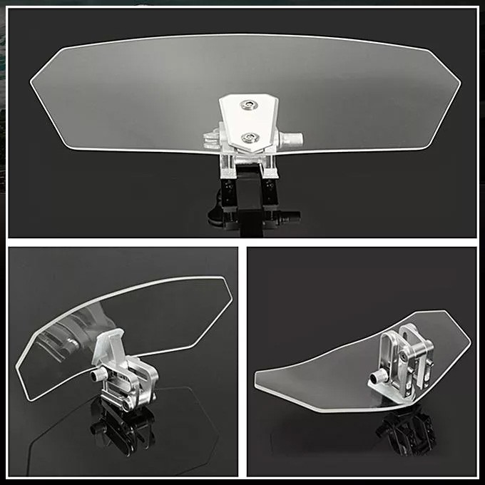 ตัวต่อชิวหน้า ปรับระดับได้ ยกสูง Clip on Windshield Motorcycle Touring ทัวริ่ง แบบขาเดียว Scooter Honda Kawasaki Yamaha - รูปที่ 2