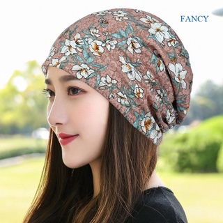 Fancy ใหม่ หมวกบีนนี่ ลายดอกไม้ ระบายอากาศ สําหรับผู้หญิง