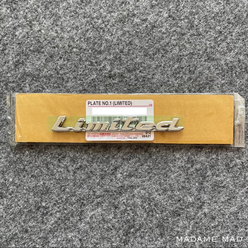 แท้ศูนย์ % โลโก้ Limited Vios Yaris ขนาด 12.2x1.5cm (AUR-75443-YZB08-4)