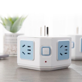 ✉◕Breeze Rubik’s Cube socket one-turn multi-converter plug wireless power strip plug-in Household non-Wired multi-func