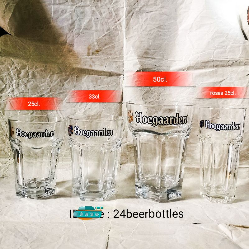 แก้วเบียร์ Hoegaarden 50cl,33cl,25cl, 3 ลิตร
