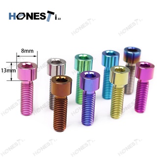 Honesti22 ฝาครอบสกรูไทเทเนียม Gr5 titanium alloy Din912 M8X16/20/25mm/1.25P Hex Socket Cap Screws.