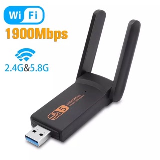 USB3.0 WIFI WIFI WIFI 1900Mbps Dual Band 2.4 GHz + 5.8 GHz Wi-Fi Dongle คอมพิวเตอร์ 802.11AC การ์ดเครือข่าย USB