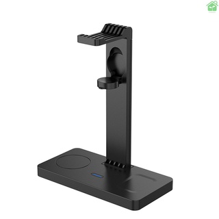 4 in 1 Wireless Charger with Headset Bracket Fast Charging Station Headphone Holder Stand Replacement for Apple iWatch AirPods 2/3 iPhone 12-8 Series Wireless Charging Dock