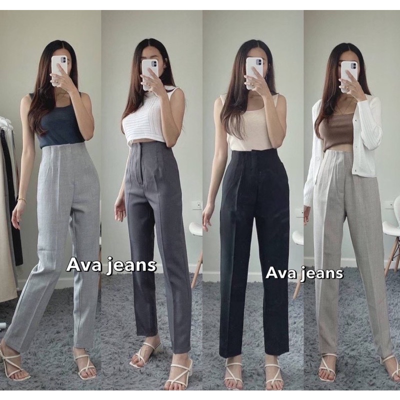 new!! กางเกง9ส่วนเอวสูง รุ่นตะขอหน้า(เนื้อผ้าโควี่ )เนื้อนุ่มมม ผ้าสีละมุนแนวมินิมอล ใส่สบายมากค่า