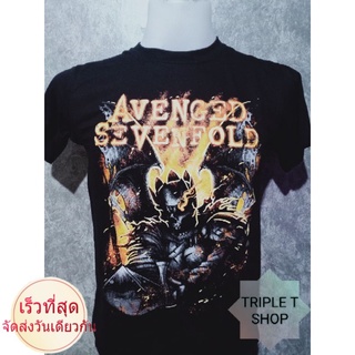 เสื้อยืดคอกลม สกรีนลาย AVENGED SEVENFOLD (รหัส 106)