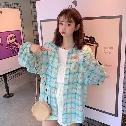 SALABO(พร้อมส่ง) เสื้อเชิ้ตลายสก็อต วินเทจ สีสันสดใส #8668 ราคา ถูกที่สุด ดีลบีเคเค แกลเลอรีภาพที่ 6