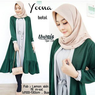 Yoona Tunik Muslimah เสื้อทูนิก แฟชั่น สไตล์เรียบง่าย หรูหรา สําหรับผู้หญิงมุสลิม