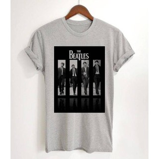 เสื้อยืดสีเทาวินเทจ ลาย THE BEATLES