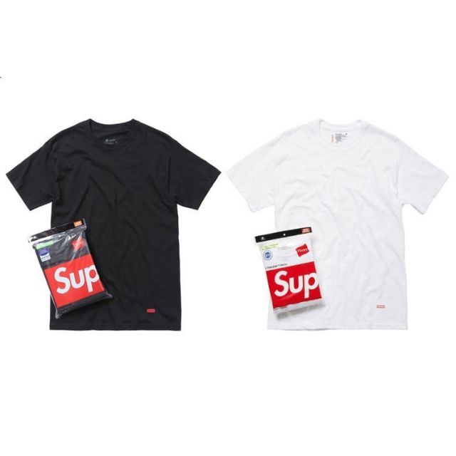 Supreme/Hanes Tagless Tees  (ลิขสิทธิ์แท้100%)