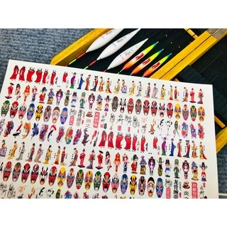 รูปลอกน้ำ tattoo sticker ติดทุ่นชิงหลิว และ อุปกรณ์ ทำทุ่นชิงหลิว สำหรับตกแต่งลวดลายเพื่อความสวยงาม สำหรับตกปลา
