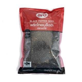  * พร้อมส่ง * เอโร่ พริกไทยเม็ดดำ 500 กรัม aro Black Pepper 500 g