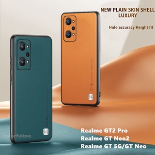 เคสซิลิโคนนิ่ม หนัง PU แบบบางพิเศษ สําหรับ Realme GT2 Pro Neo2 GT Realme GT2 2Pro Neo 3T Neo3T 3 T