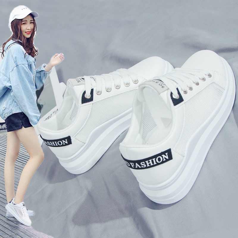SY-SHOP รองเท้าผ้าใบแฟชั่นผู้หญิง สไตล์เกาหลี ทรงสปอร์ต มี3สี NO.518