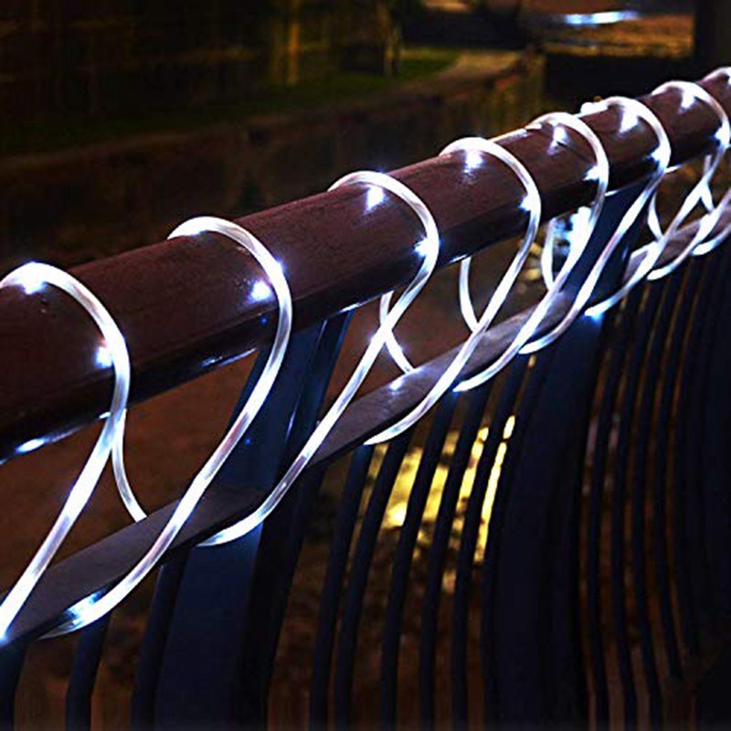8-Types Solar Light Rope 200 Led, Waterproof Solar Led Rope Tube Light ...