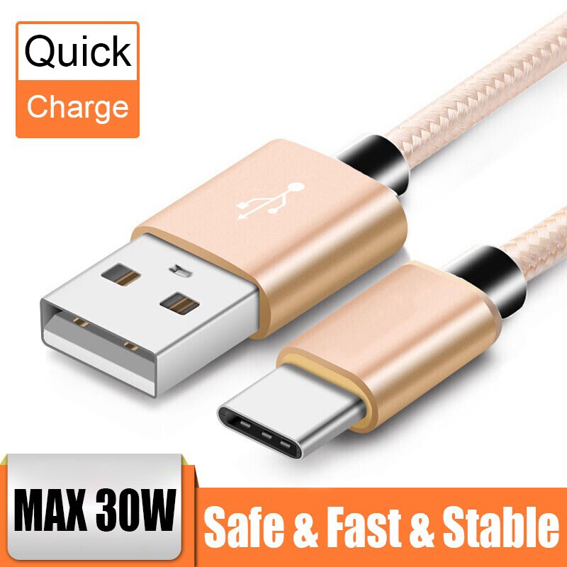 Huawei Nova 7i 7 5G Pro 5T Y9s Y9 Prime 2019 Y7P Y6P Type C Max 30W Quick Charger Cable Braid ทนทาน 