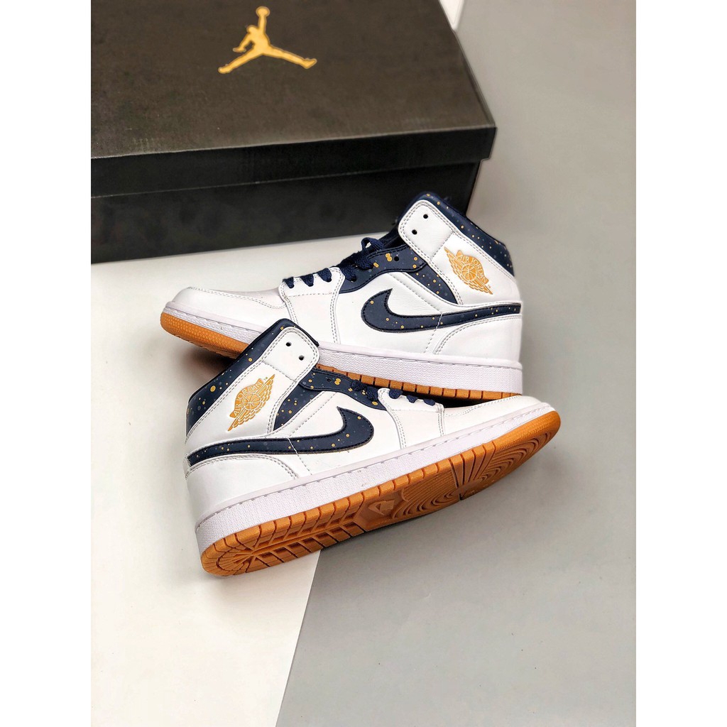 original nike air jordan 1 mid jeter aj 1 รองเท้ากีฬารองเท้าบาสเก็ตบอล ...