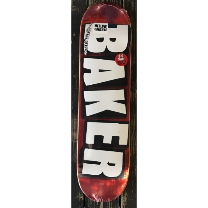 สินค้าพร้อมส่ง แผ่นสเก็ตบอร์ด Baker logo foil red 8.0"