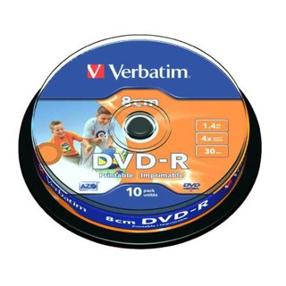 DVD-R Verbatim แผ่น Mini 1.4GB 30 min. (10/Box)