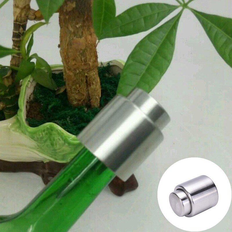 【GoldenSilver】1X Stainless Steel Vacuum Sealed Red Wine Storage Bottle Stopper Plug Bottle Cap