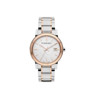 Burberry Womens Watch Two Tone Stainless Steel Strap BU9205