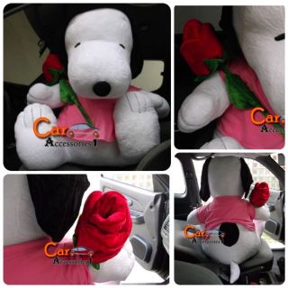 ลิขสิทธิ์แท้ 100% พร้อมส่ง! ตุ๊กตาสนูปปี้ถือถือดอกกุหลาบสื่อรัก Snoopy ขนาด 38"