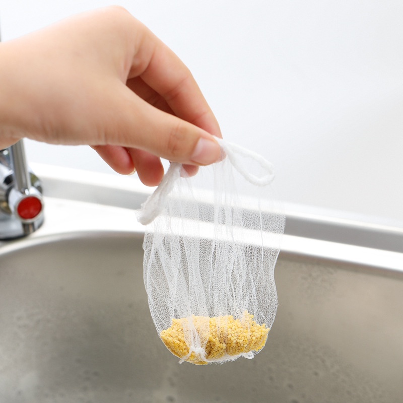 TopsHome ถุงกรองเศษอาหาร ถุงตาข่ายกรองเศษอาหารอ่างล้างจาน 100ชิ้น/1ห่อ KN-E006 - รูปที่ 3