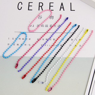 Cream shop-DIY beaded material jewelry accessories 12cm metal chain color spray paint bead chain wave bead chain tag chain