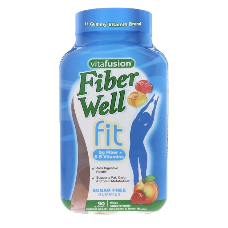 ฉลากใหม่☘️Vitafusion Fiber Well Fit Vitamin 90 Gummies