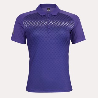 EGO SPORT EG6160 เสื้อโปโลพิมพ์ลายแขนสั้นหญิง สีม่วงเข้ม