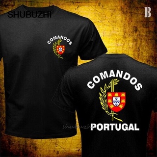 GILDAN 【อายุ】เสื้อยืดผ้าฝ้าย 100% พิมพ์ลายกองทัพโปรตุเกส Commando Comandos สําหรับผู้ชายSize S-5XL