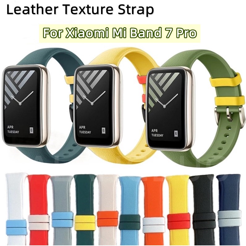 สําหรับ Xiaomi Mi Band 7 Pro Silicion สาย Miband 7pro หนังสําหรับ Xiomi Miband7pro สายรัดข ้ อมือสร ้ อยข ้ อมือ