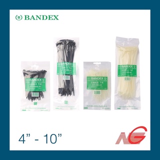 BANDEX เคเบิ้ลไทร์ ดำ-ขาว ขนาด 4"-10" 100ชิ้น/ถุง (ราคาต่อ 1 ถุง)