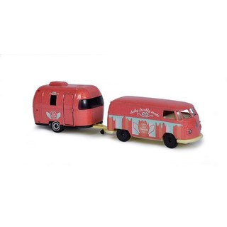 รถพ่วงMajorette Pink Drivez - Volkswagen / VW T1 และ Airstream Sport "Ice Cream"