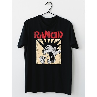 T-Shirtเสื้อยืด ผ้าฝ้าย ทรงหลวม ขนาดใหญ่ ลายโปสเตอร์ร็อค Rancid American Punk สไตล์พังก์ร็อค S-5XL