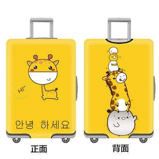ป้องกันฝุ่น ลายการ์ตูน สไตล์เกาหลี ผ้าคลุมกระเป๋าเดินทาง แบบผ้ายืด
