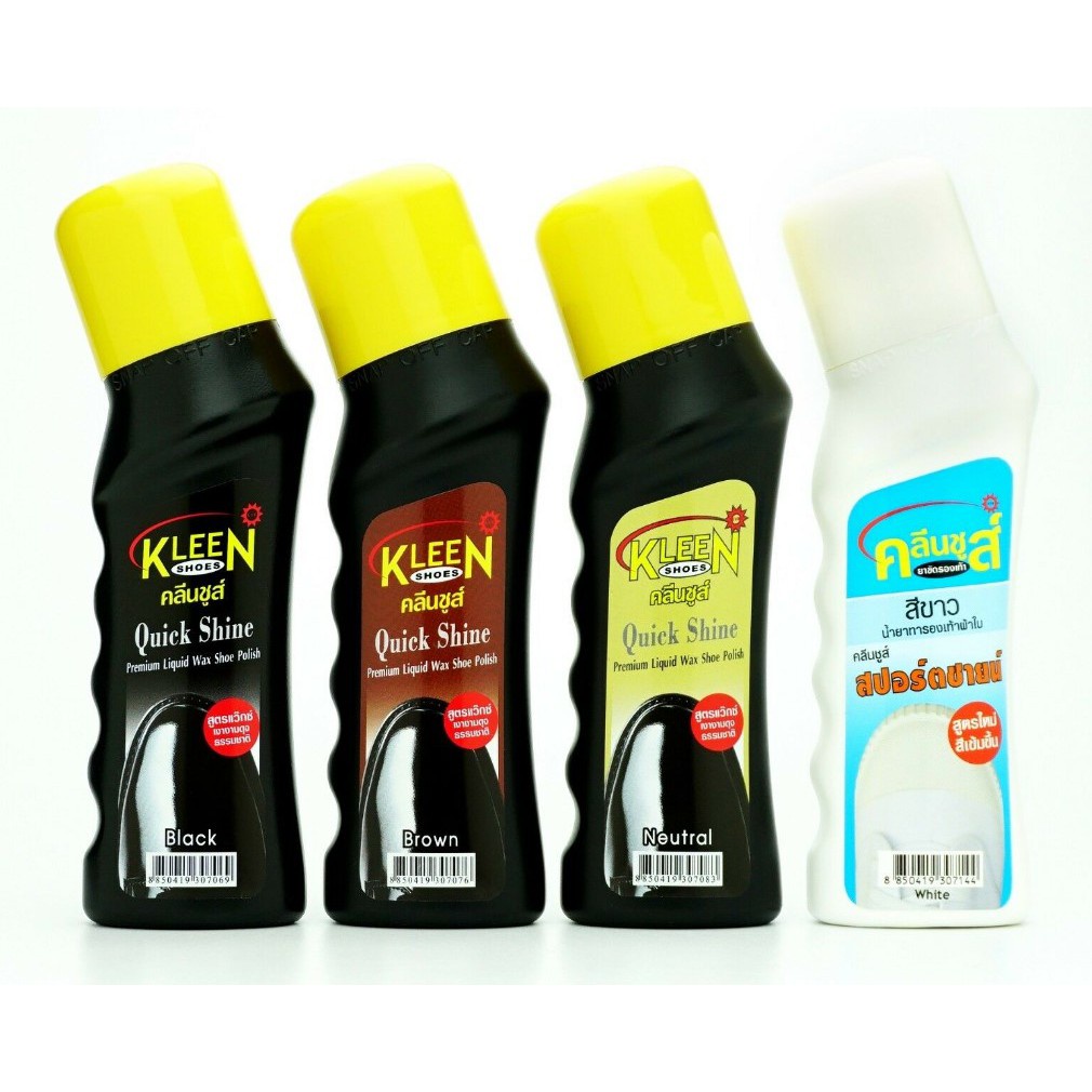 Kleen Shoes คลีนชูส์ ที่ขัดรองเท้าสีขาว ดำ น้ำตาล คละแบบ คละสีได้ ใช้ได้ทั้งหนังและผ้าใบ น้ำยารองเท้า