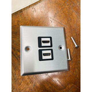 HDMI 2 Outlet Face plate อลูมิเนี่ยม