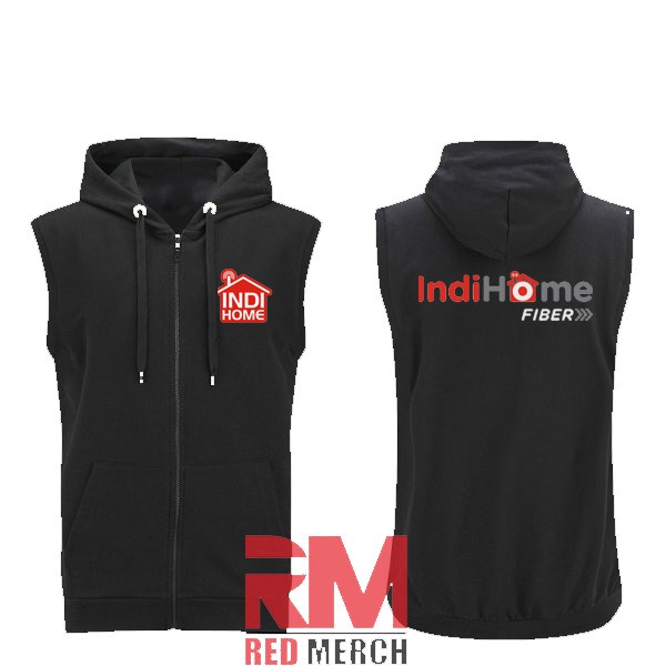 Indihome Zipper Vest Jacket Indihome Vest Jacket - Red Merch