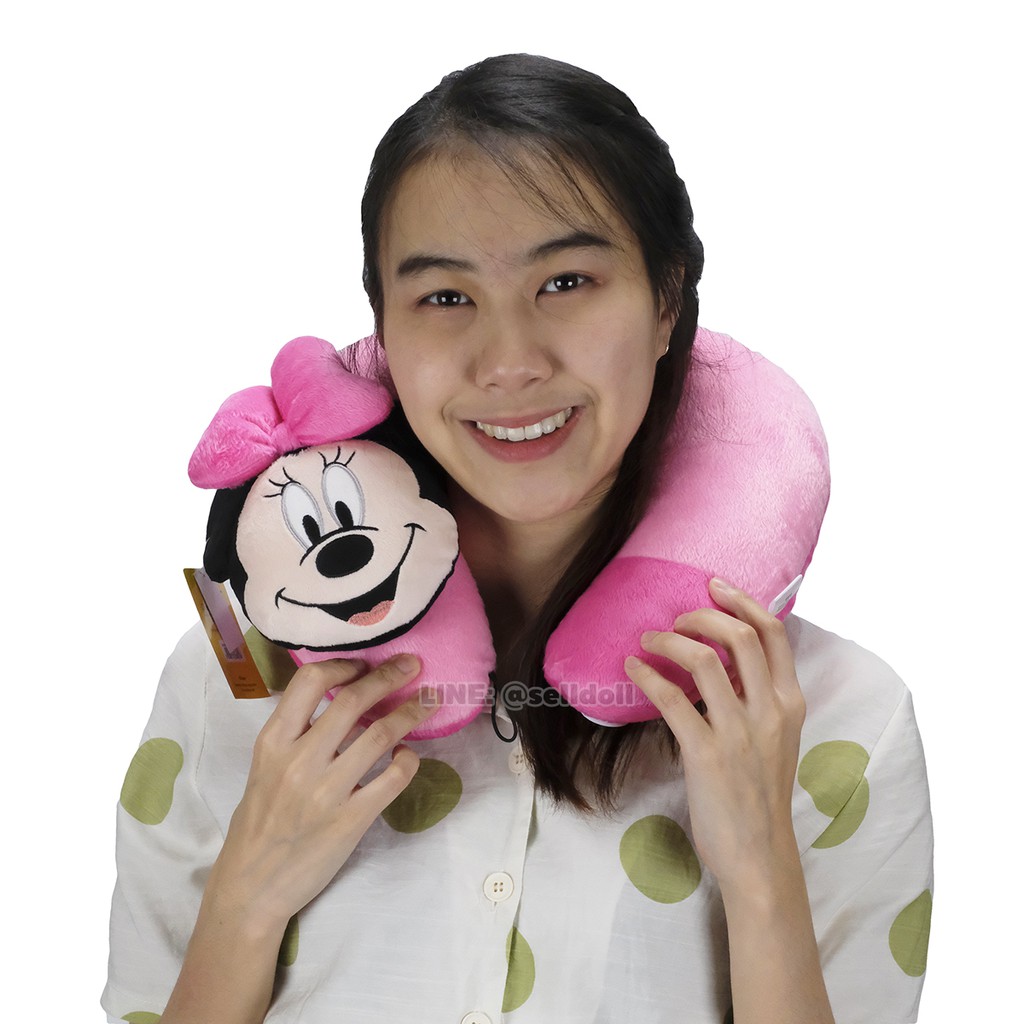 หมอนรองคอ Micky & Minnie Mouse ลิขสิทธิ์แท้ / หมอนตุ๊กตา มิกกี้เมาส์ & มินนี่เมาส์ รุ่น Minimal มิกกี้ เมาส์ Disney