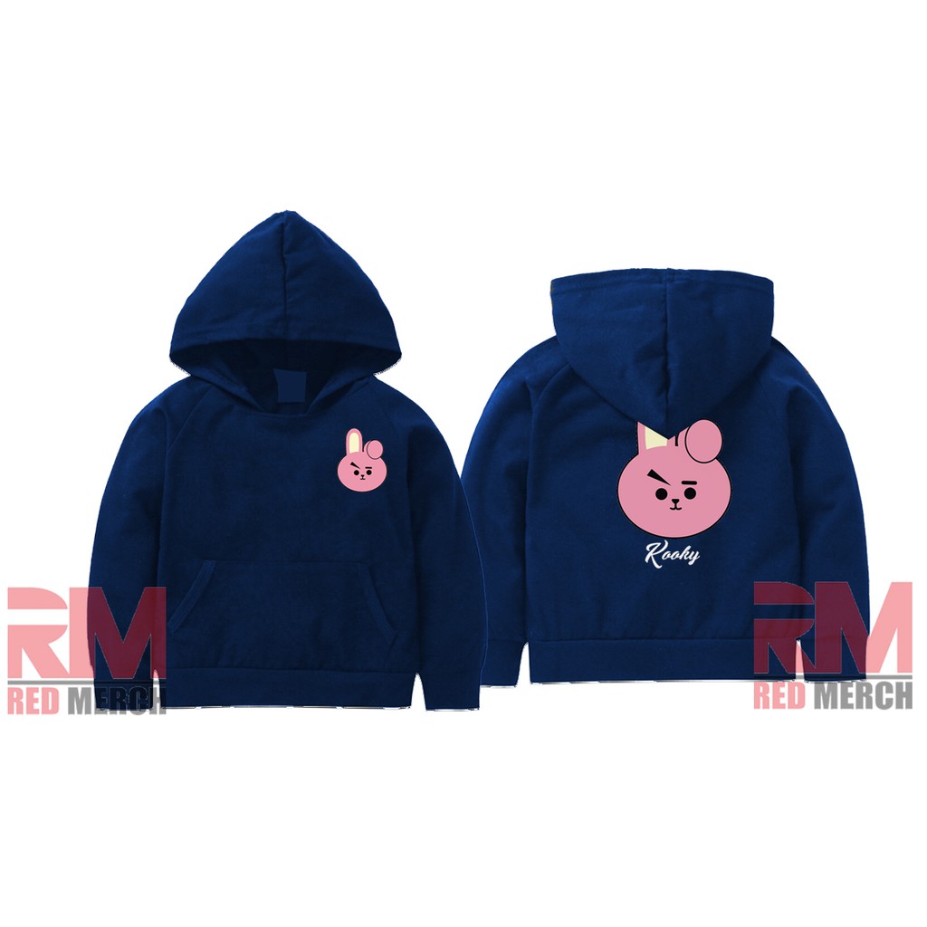 Kooky kookie jungkook bt21 เสื้อแจ็คเก็ตมีฮู้ดเด็ก - Red Merch