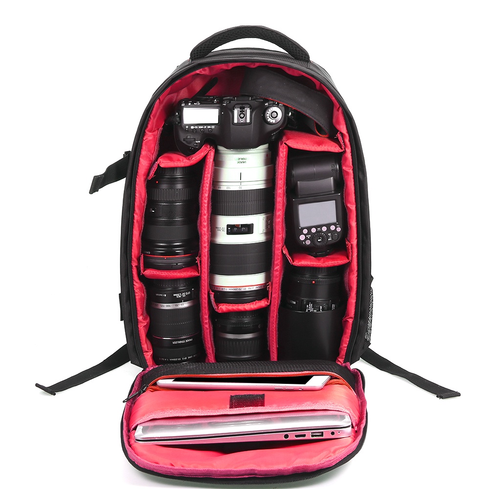 ┅Outdoor Wear-resisting DSLR Digital Camera Video Backpack Water-resistant Multi-functional Breathable Photograph Camera