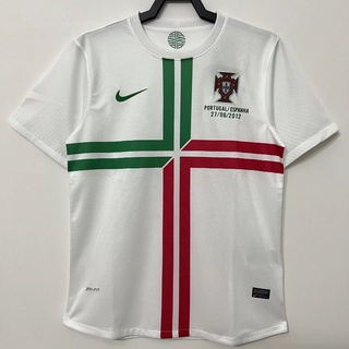 เสื้อกีฬาแขนสั้น ลายทีมชาติฟุตบอล Portugal away S-XXL 2012 ชุดเยือน คุณภาพสูง