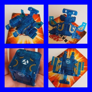 SUPER RARE !! Bakugan Battle Brawlers Clear Blue Square Action Figure 200G Power บาคุกัน ฟ้า สีใส เหลี่ยม