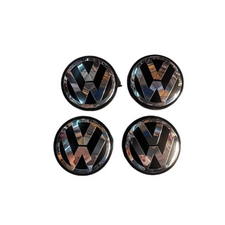 ฝาล้อ volk swagen สีดำเงินขนาดหน้า 56 mm ขากลาง 52mm และขาหลังขนาด 54 mm*ครบเครื่องเรืองประดับ*