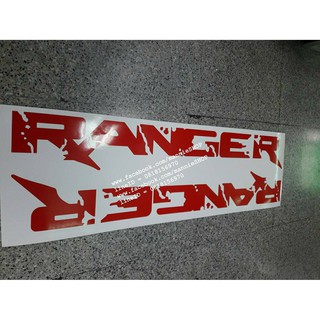 สติ๊กเกอร์งานตัดคอม คำว่า RANGER สำหรับรถ FORD ติดรถ แต่งรถ ฟอร์ด sticker เรนเจอร์
