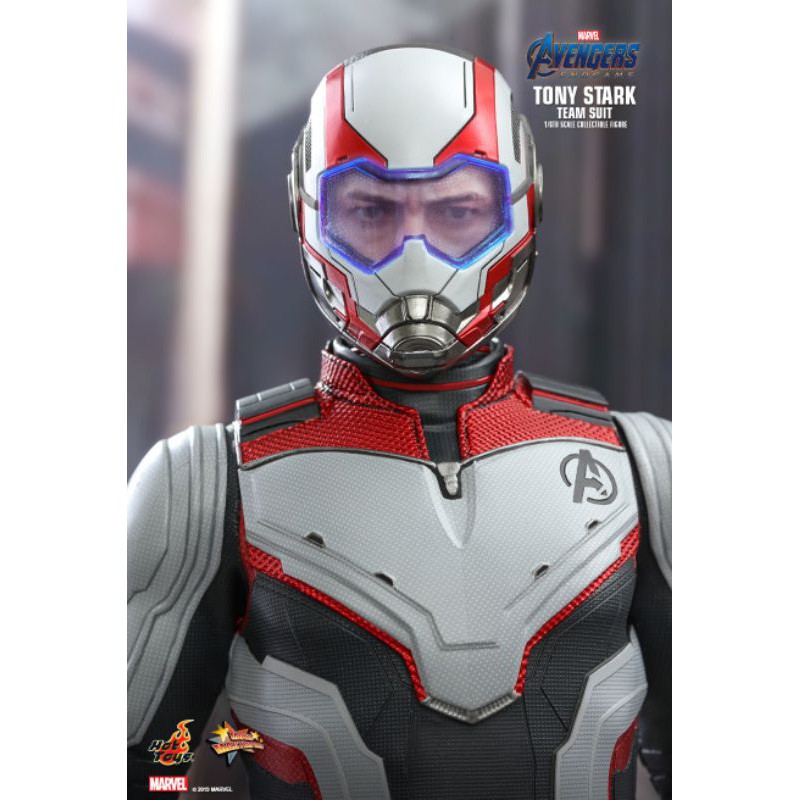 MARVEL - Avengers Endgame - Tony Stark Team Suit 1/6 Action Figure 12 MMS537 Iron Man Hot Toys