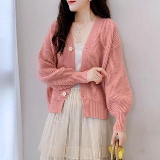 ✨พร้อมส่ง✨Cardigan ผ้านิ่มมาก  เสื้อแขนยาวไหมพรม สไตล์เกาหลี เสื้อผ้าผู้หญิง