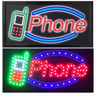 LED Sign Phone ป้ายไฟแอลอีดีสำหรับตกแต่ง 220V ป้ายตัวอักษร ป้ายไฟ ป้ายหน้าร้าน ใช้ประดับตกแต่ง