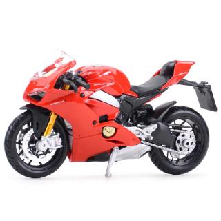 Bburago 1:18 Ducati Panigale V4 รถหล่อแบบคงที่โมเดลรถจักรยานยนต์ของเล่นงานอดิเรกของสะสม